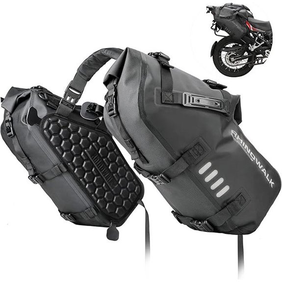 Rhinowalk Waterproof Motorcycle Saddle Bags 28L Pair