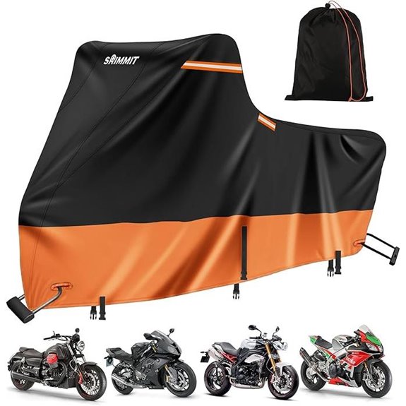Motorcycle Waterproof Cover with Vents & Reflective Strips