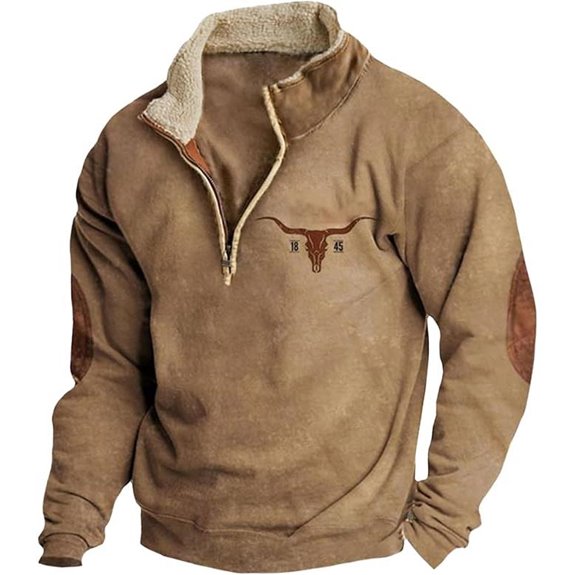 Western Men’s Aztec Pullover Quarter-Zip Sweatshirt