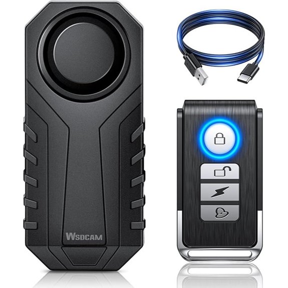 WSDCAM Wireless Bike Alarm with Remote and Waterproof