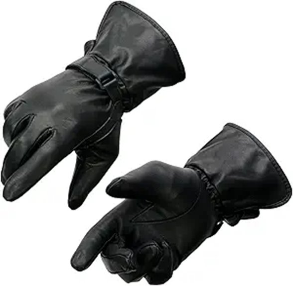 Milwaukee Leather Women's Leather Motorcycle Gauntlet Hand Gloves - Medium