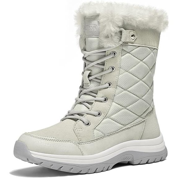 Mysoft Women's Water-Resistant Insulated Snow Boots