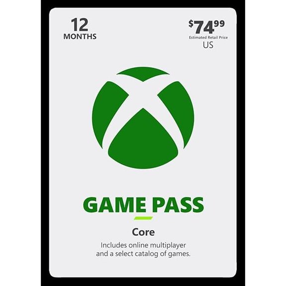 Xbox Game Pass Core - 12M Gift Card $74.99