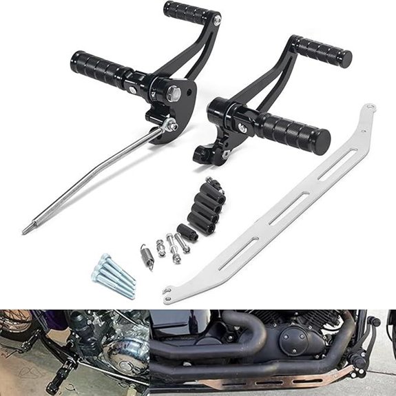 CNC Forward Controls Footpegs for Yamaha XVS650 Vstar 650 1998-2016 Black