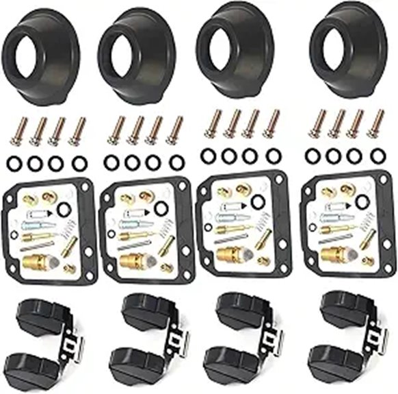 4-Pack Yamaha XJ550 Carburetor Rebuild Kit