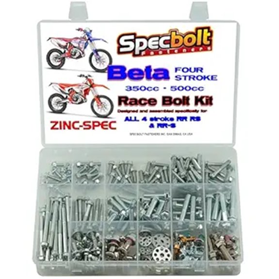 Beta SPECBOLT Zinc 4-Stroke Race Bolt Kit