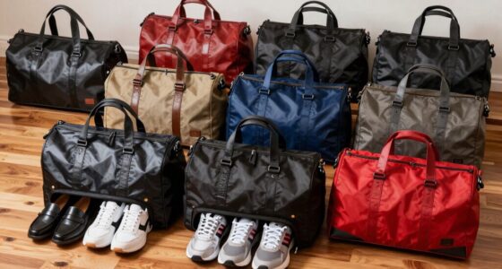 top travel duffel with shoe compartments