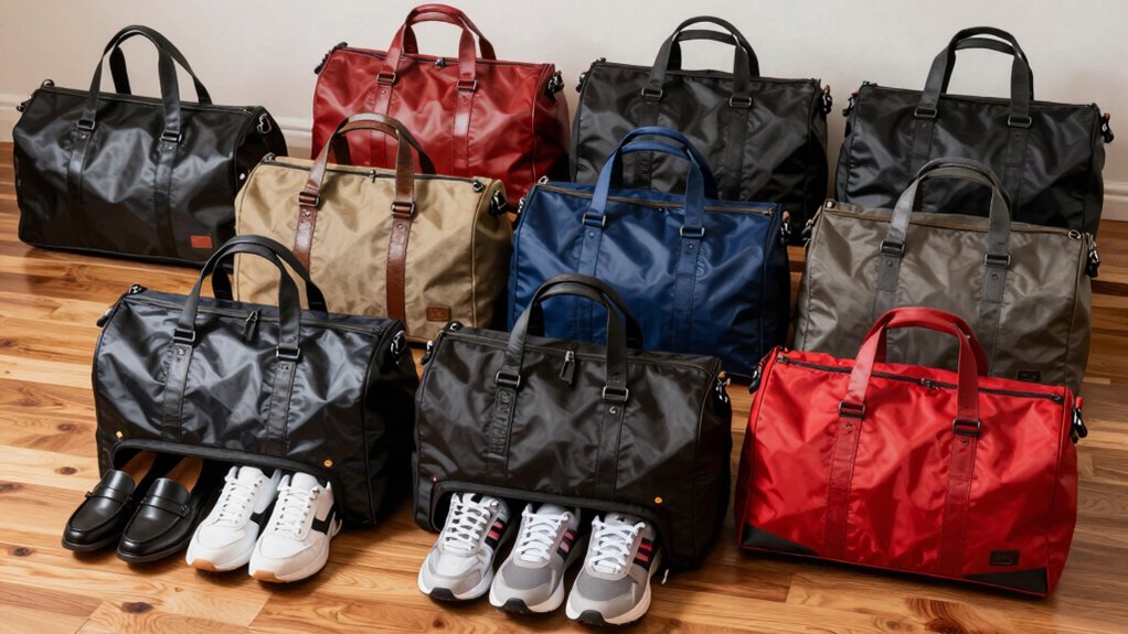 top travel duffel with shoe compartments