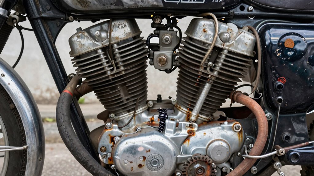 assessing vintage motorcycle condition