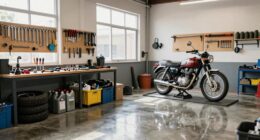 efficient home motorcycle workshop