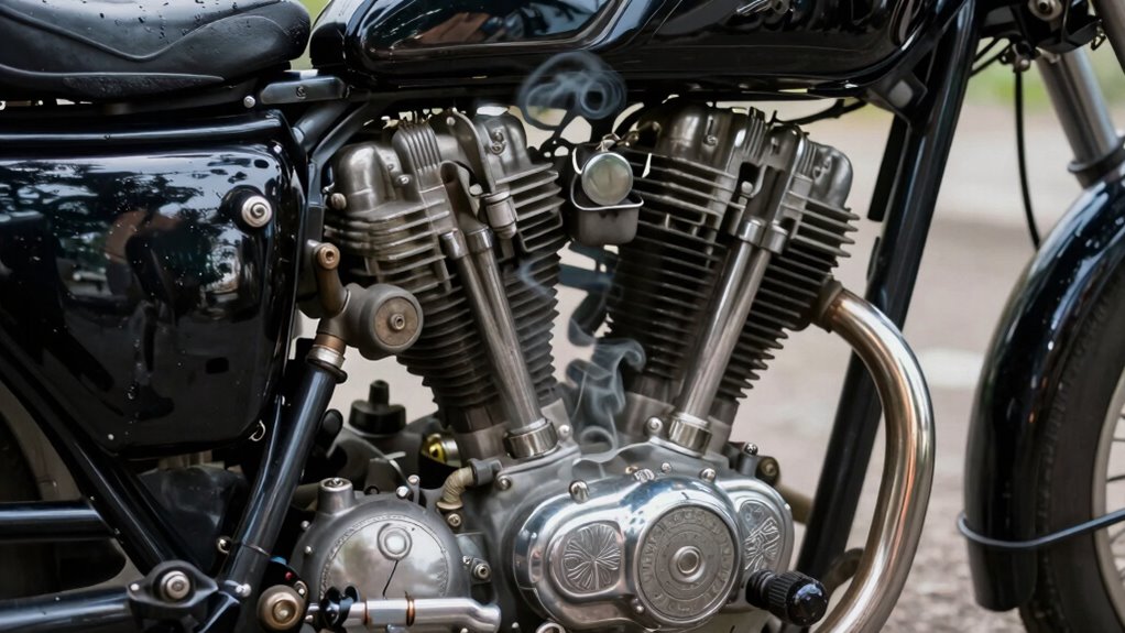 gas odor from motorcycle