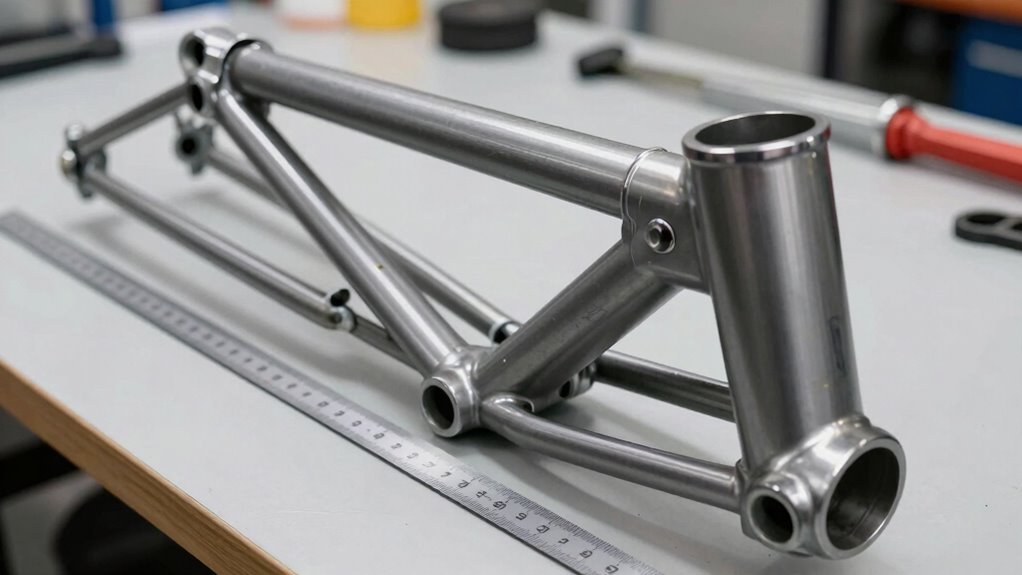 inspect motorcycle frame alignment