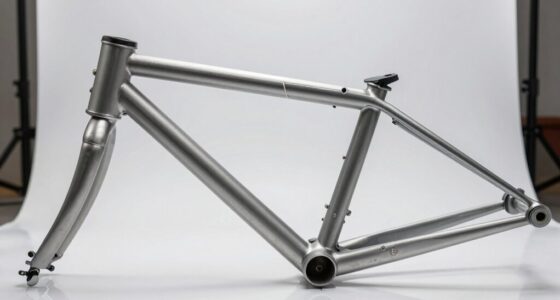 inspecting motorcycle frame alignment