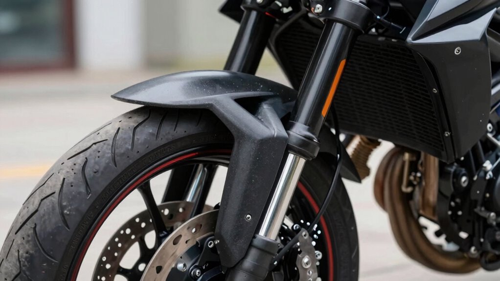 motorcycle pulling to one side