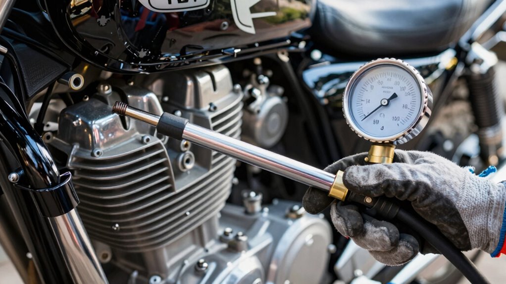 test motorcycle engine compression