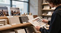 a bookstore inside cobe copenhagen: a material library of architecture, cities, and ideas