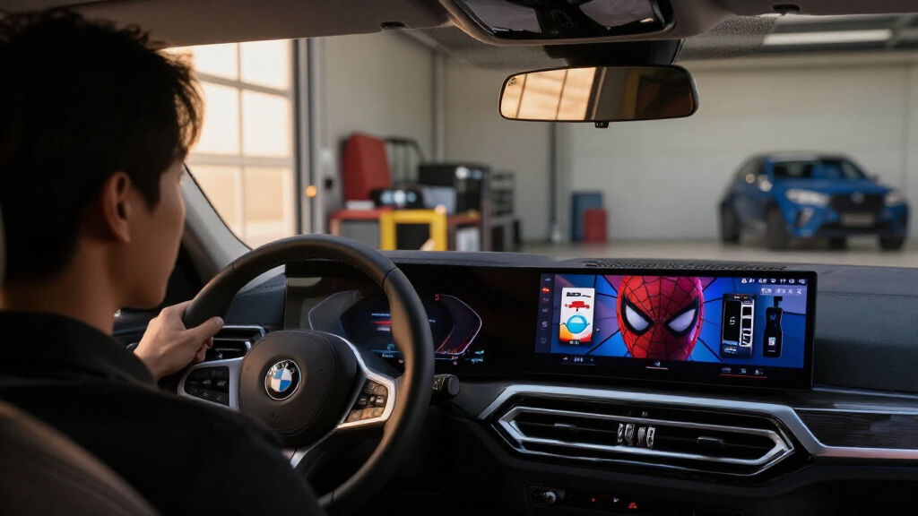 BMW Spider-Man In-car Advertising