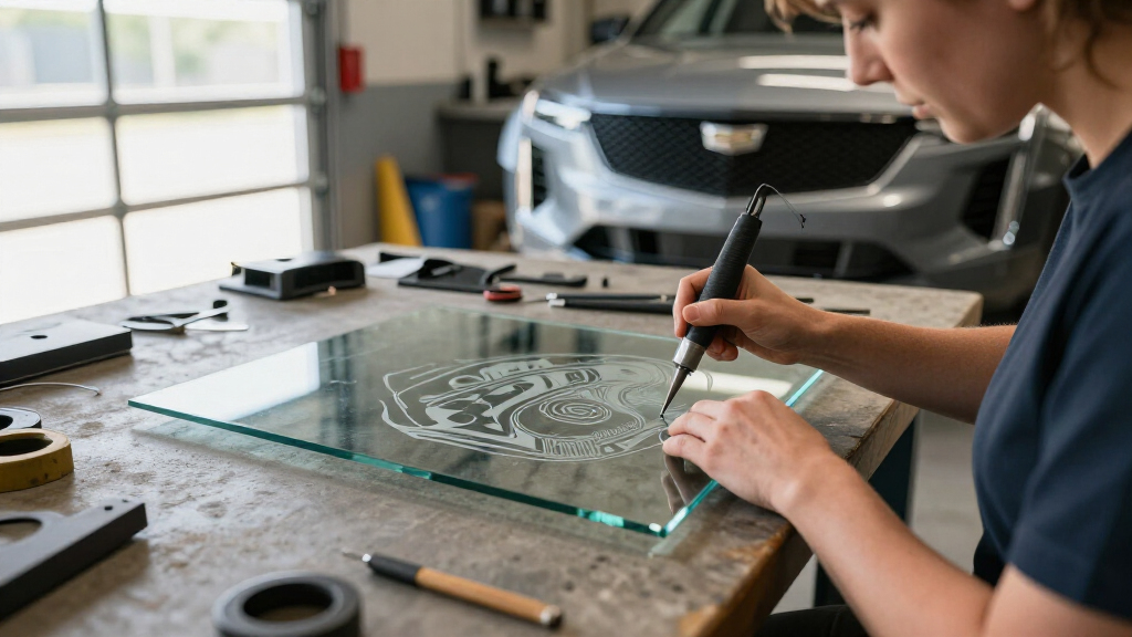 Cadillac Could Have Used A $2 Sticker On The Optiq. It Chose To Etch Glass Instead