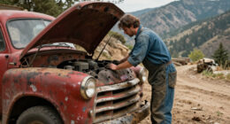 Vintage Chevy Tow Truck That Was Stuck On A Mountain For A Year Is Finally Pulled Out