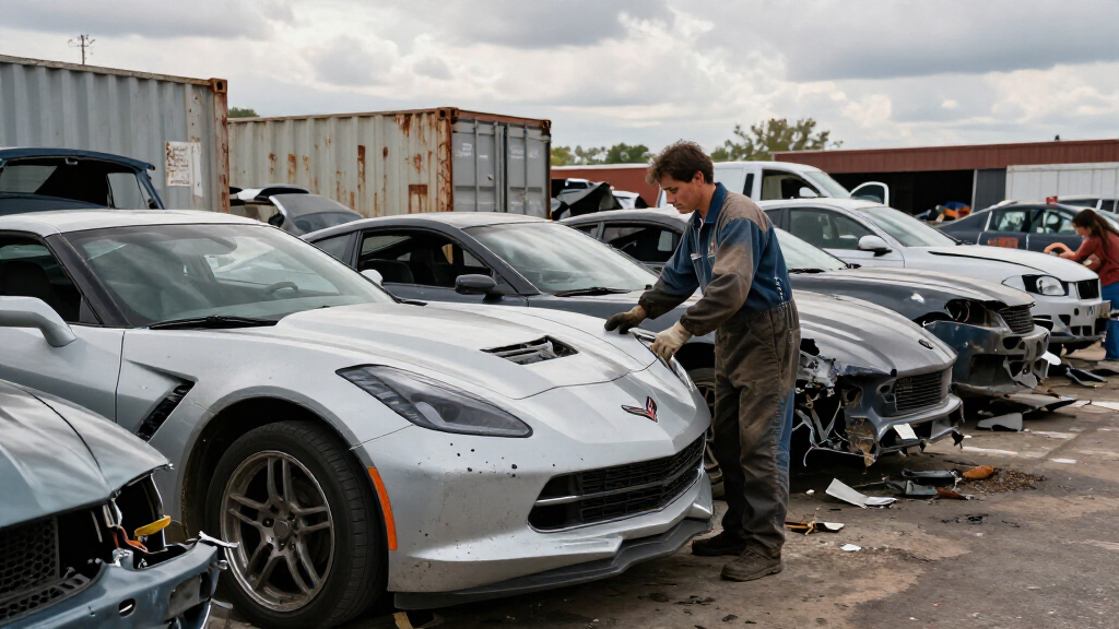 When A Tornado Destroyed 100 Brand New Corvettes, This Salvage Yard Got To Work