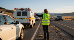 Colorado’s Plan To Protect Emergency Workers On The Shoulder? Giant, Neon Green Ford Trucks