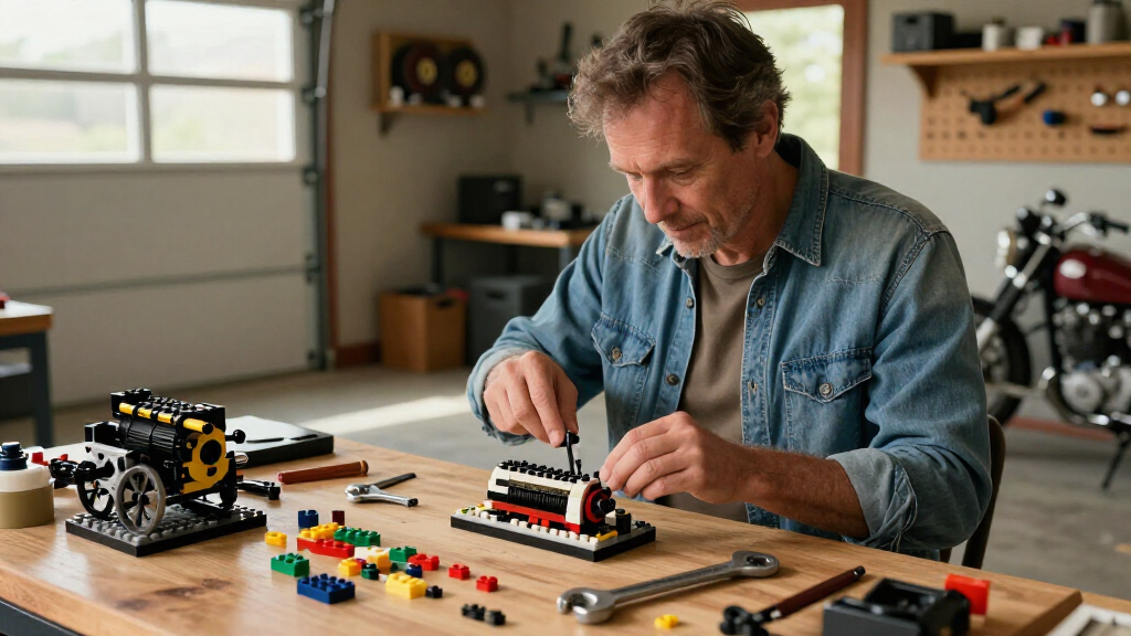 Recreating An Antique Hit-and-Miss Engine With Lego Is One Way To Kill Time
